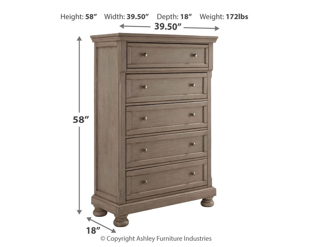 Lettner Chest of Drawers in Light Gray, alternate view 5