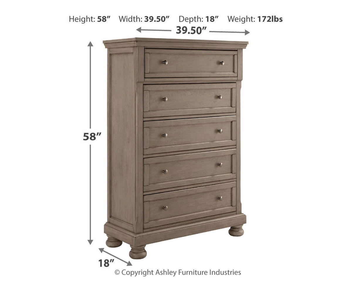 Lettner Chest of Drawers in Light Gray, alternate view 5