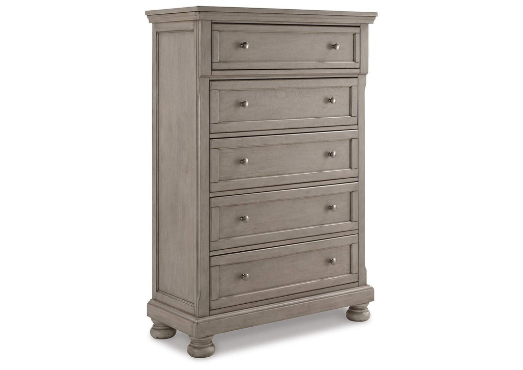 Lettner Queen Panel Bed with Mirrored Dresser and 2 Nightstands