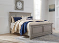 Lettner King Panel Bed in Light Gray