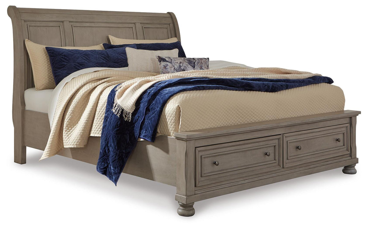 Lettner Queen Sleigh Bed with 2 Storage Drawers - image 3