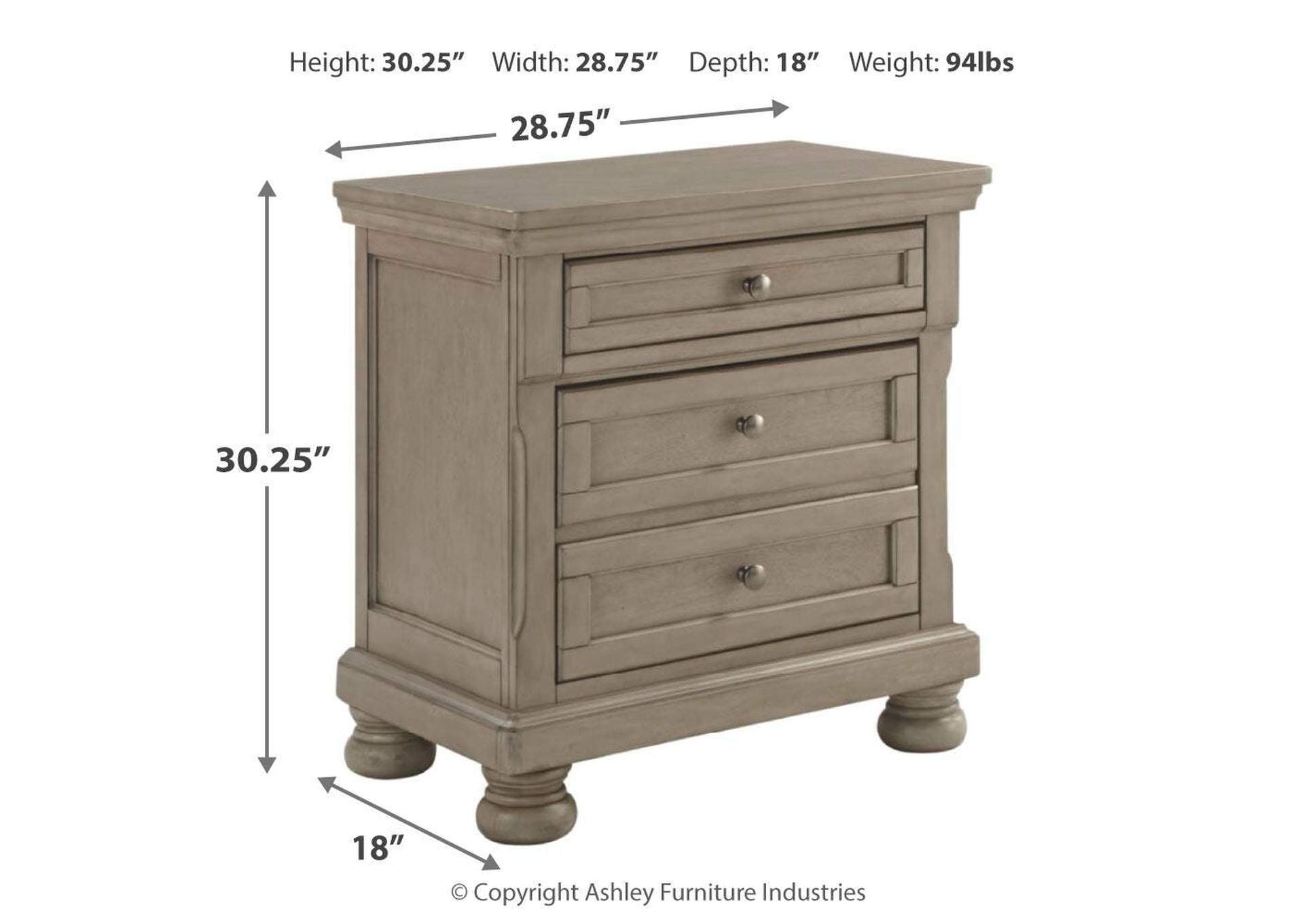 Lettner California King Sleigh Bed with Mirrored Dresser, Chest and 2 Nightstands dimensions