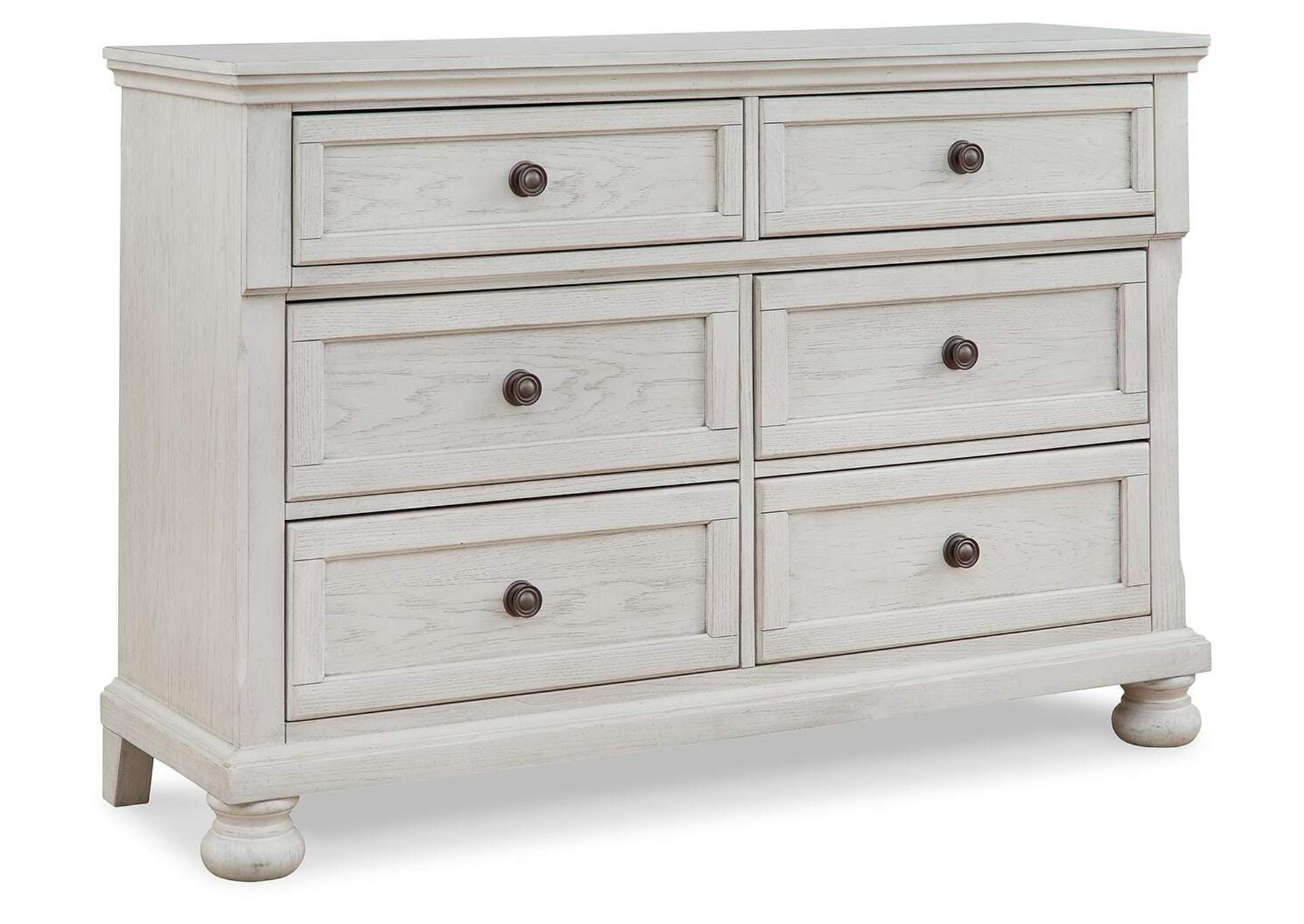 Robbinsdale California King Panel Bed with Dresser angled view