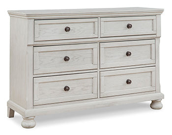 Robbinsdale Dresser in Antique White, closed view