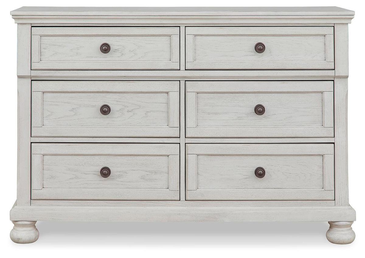 Robbinsdale Dresser in Antique White, front view