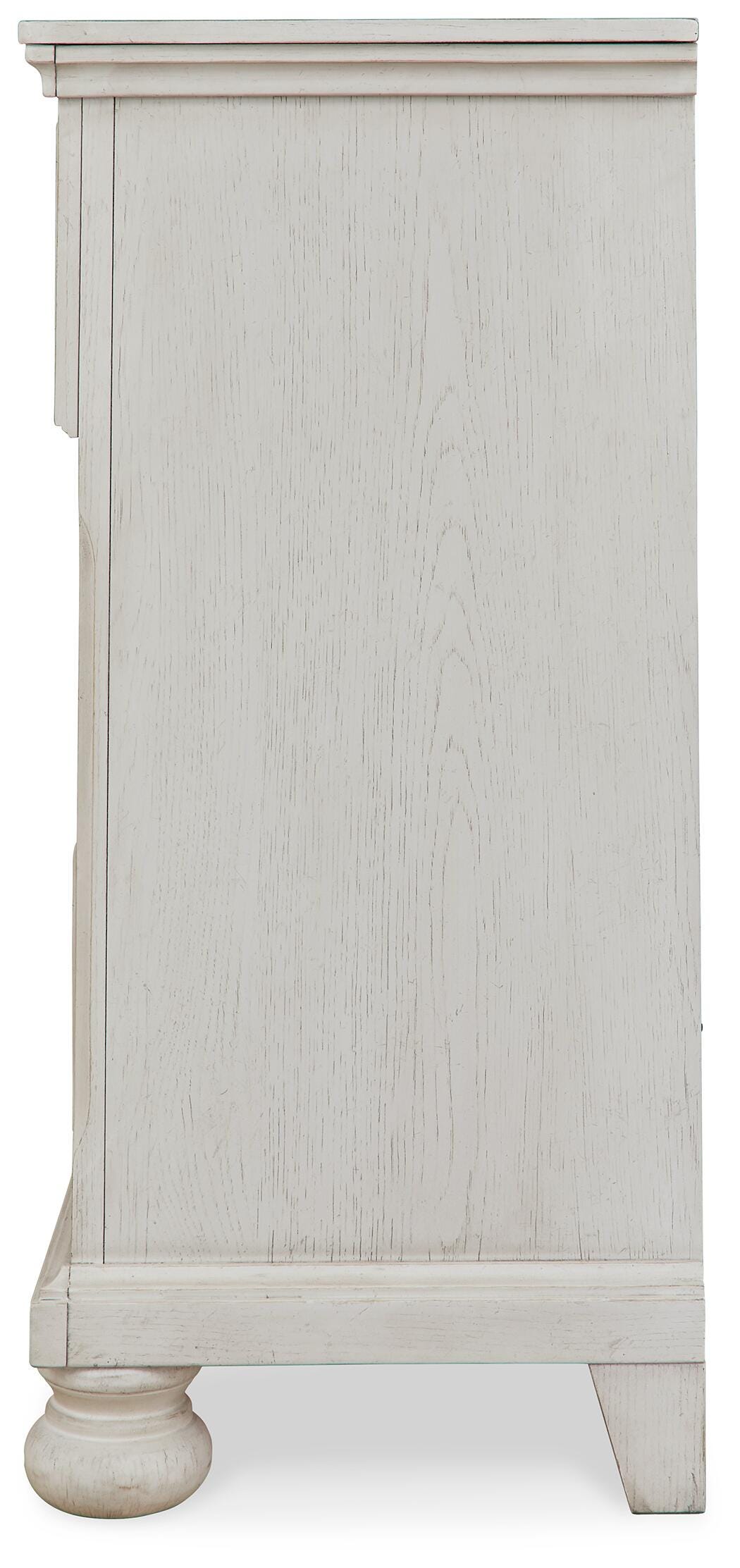 Robbinsdale Dresser in Antique White, side view