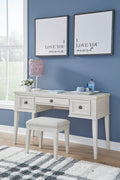 Robbinsdale Vanity with Stool in Antique White