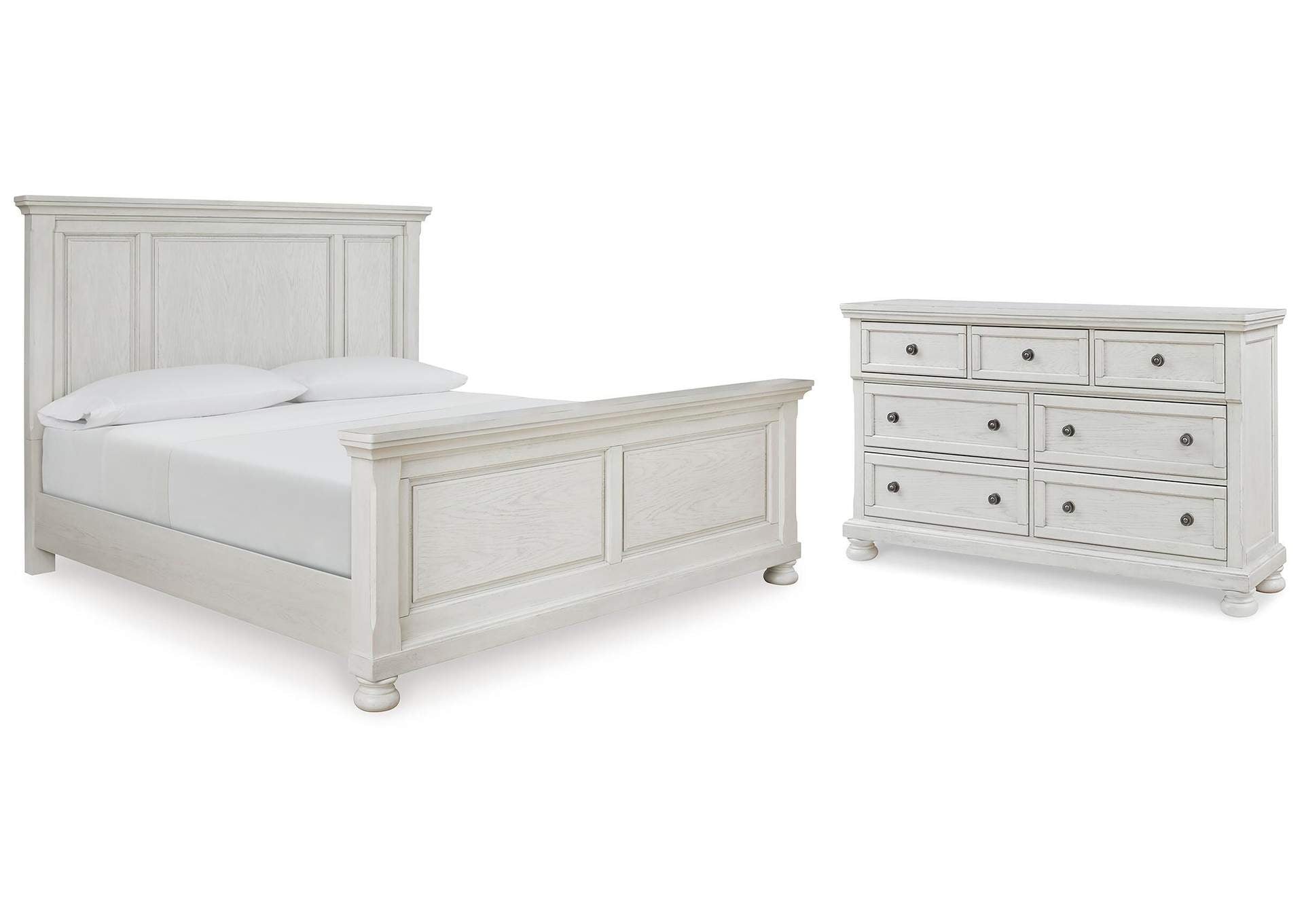 Robbinsdale California King Panel Bed with Dresser