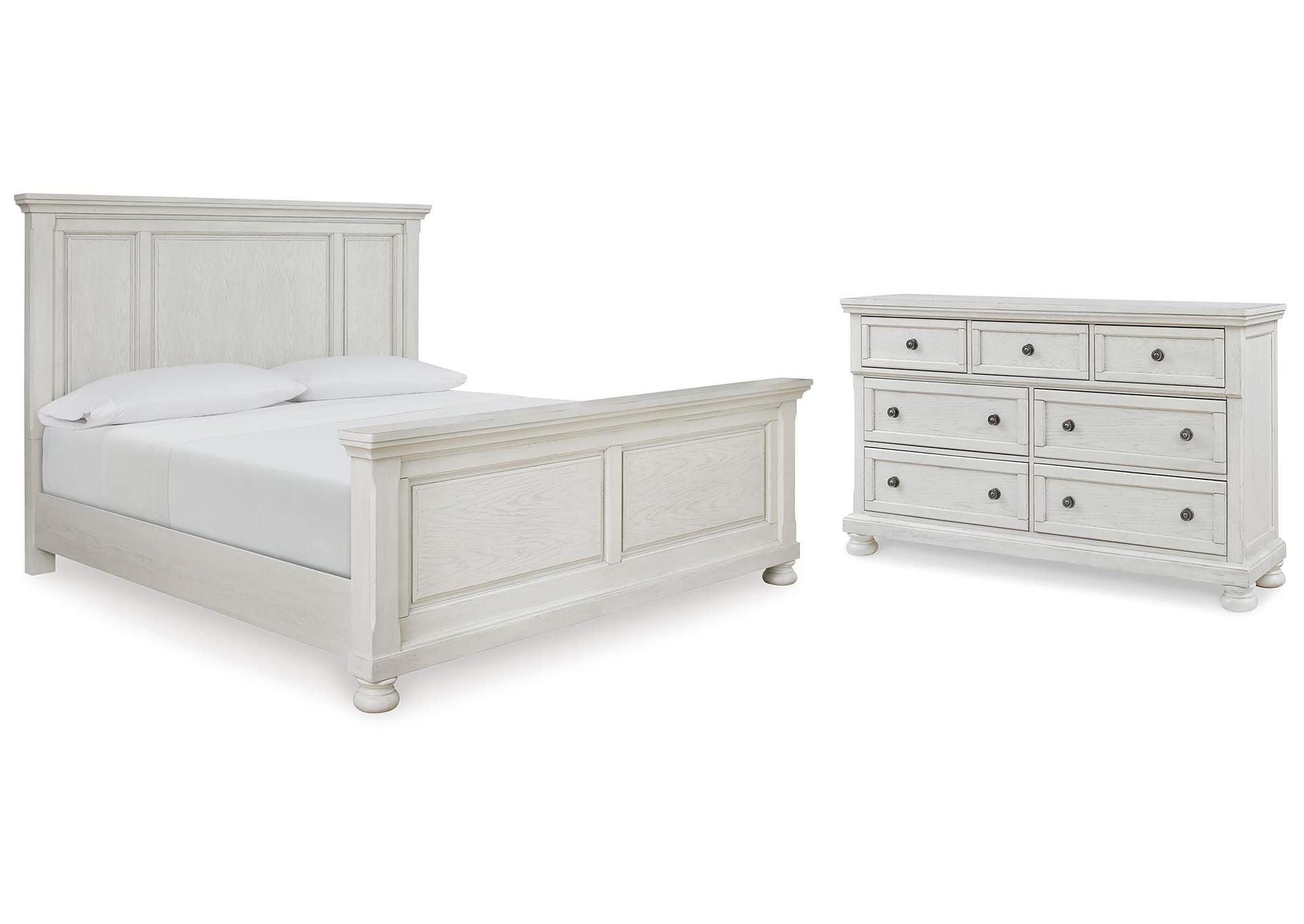 Robbinsdale King Panel Bed with Dresser