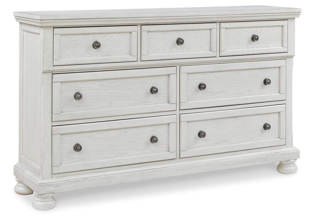 Robbinsdale King Panel Bed with Dresser angled view