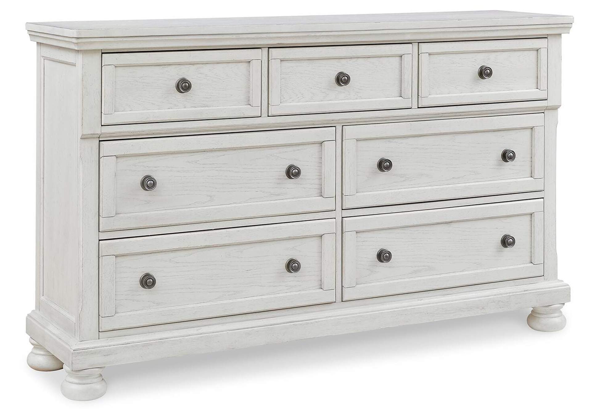 Robbinsdale Queen Panel Bed with Dresser angled view