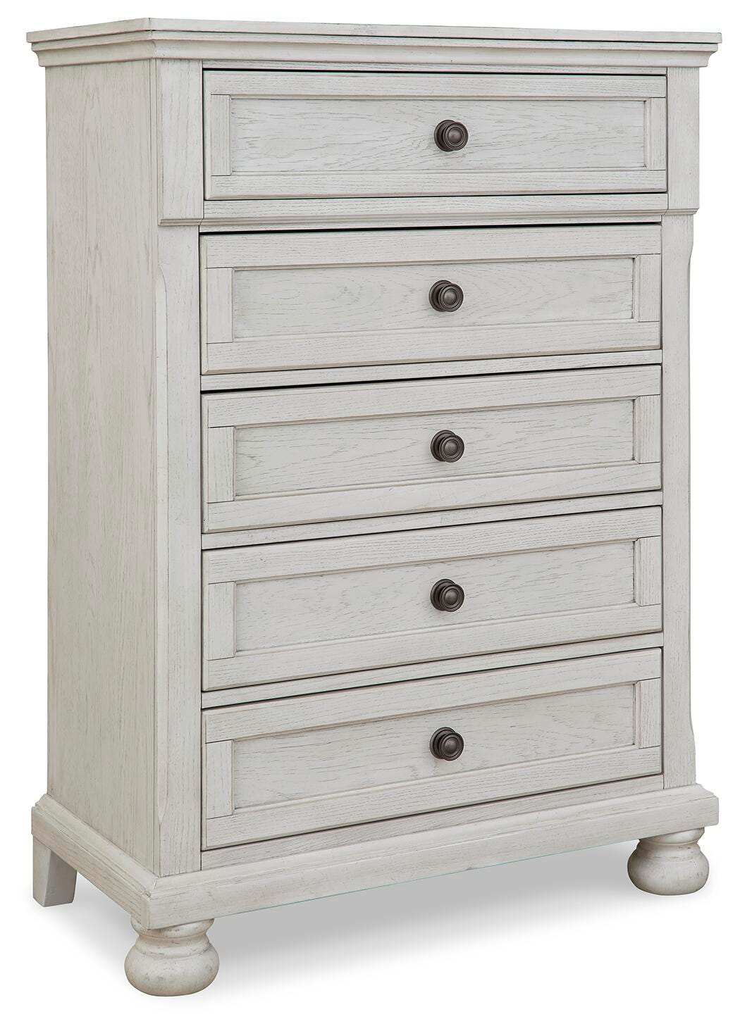 Robbinsdale Chest of Drawers in Antique White, closed view