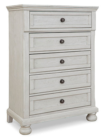Robbinsdale Chest of Drawers in Antique White, closed view