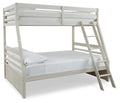 Robbinsdale Twin over Full Bunk Bed in Antique White, angle view