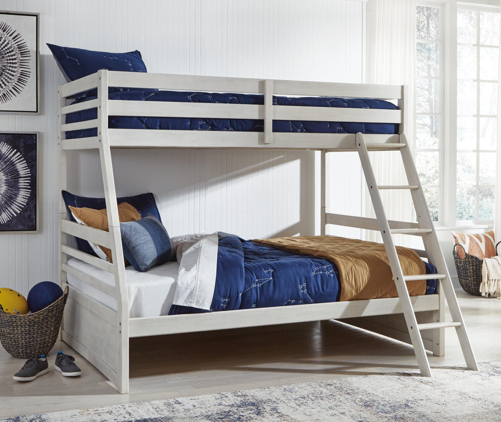 Robbinsdale Twin over Full Bunk Bed in Antique White, alternate view 2