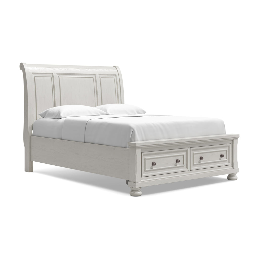 Robbinsdale Queen Sleigh Bed with 2 Storage Drawers — detail 2