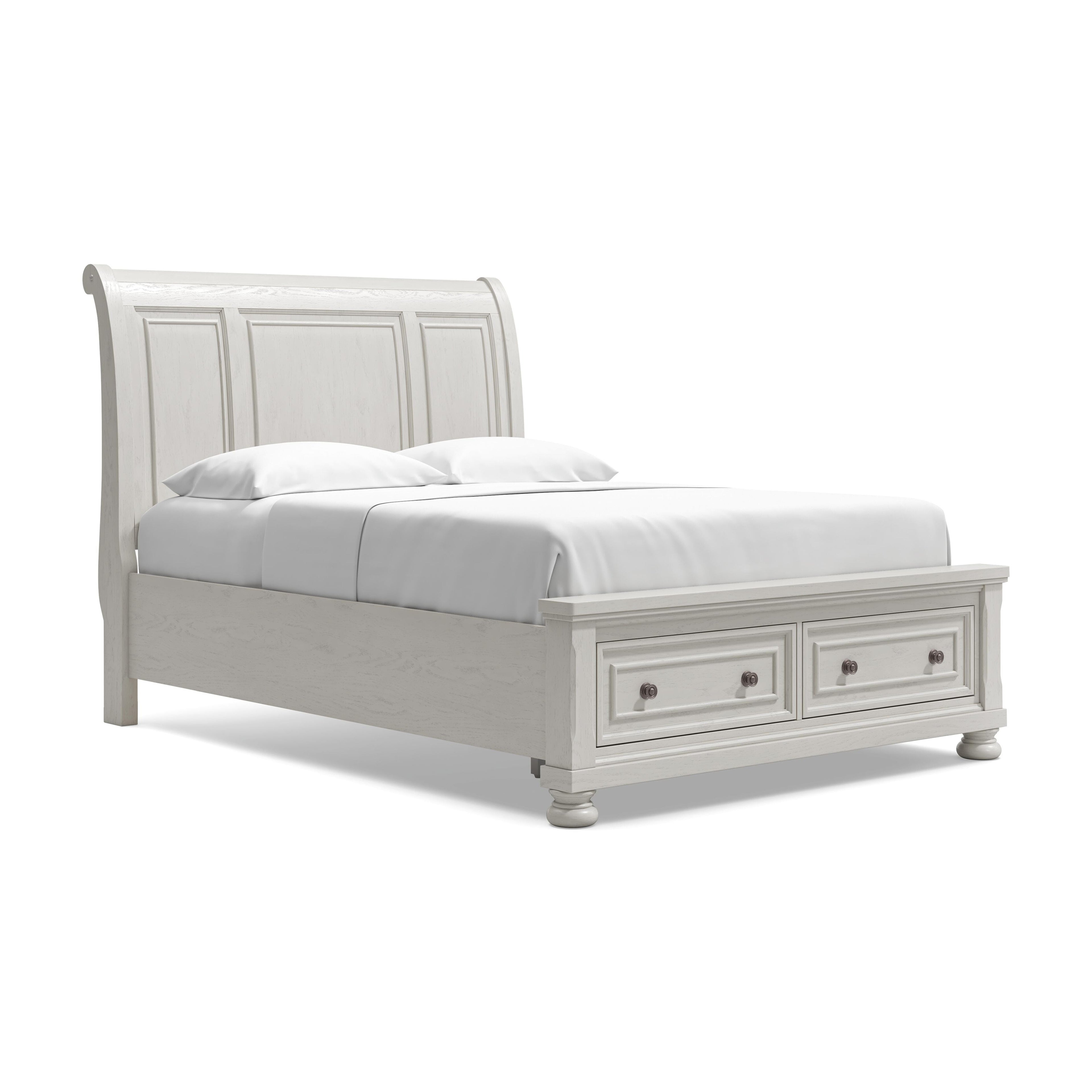 Robbinsdale Queen Sleigh Bed with 2 Storage Drawers — detail 2