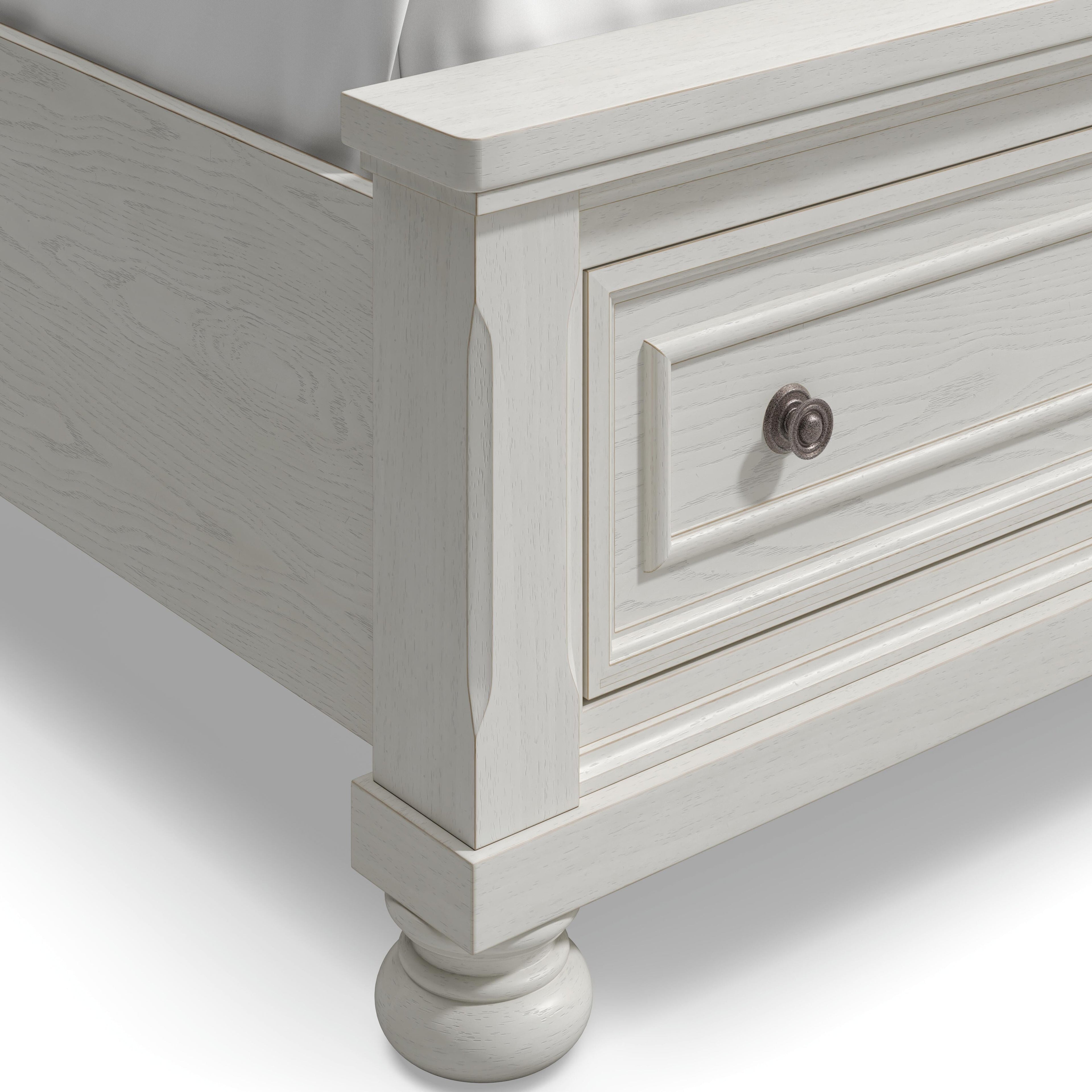 Robbinsdale Queen Sleigh Bed with 2 Storage Drawers — detail 6