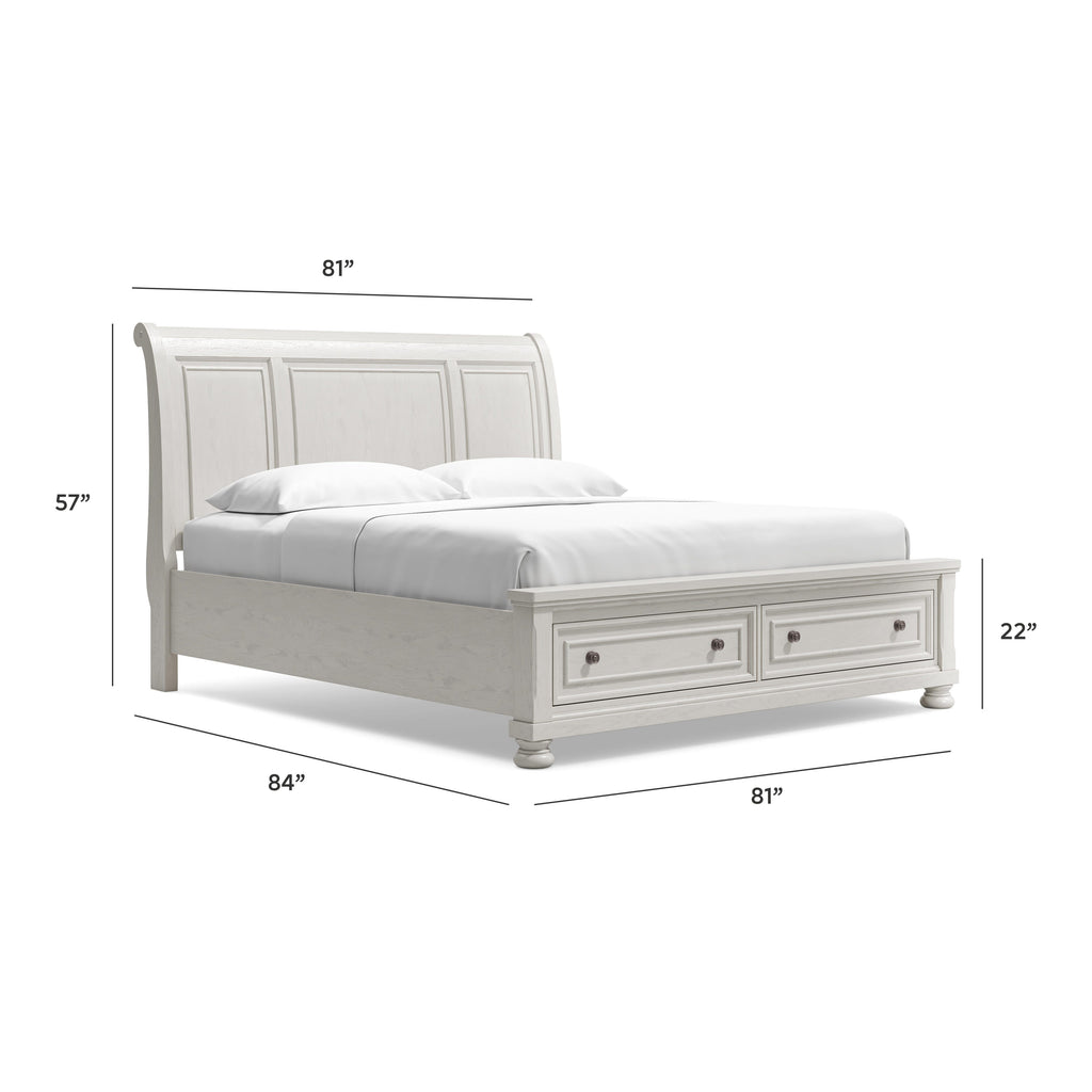 Robbinsdale California King Sleigh Bed with 2 Storage Drawers — detail 7