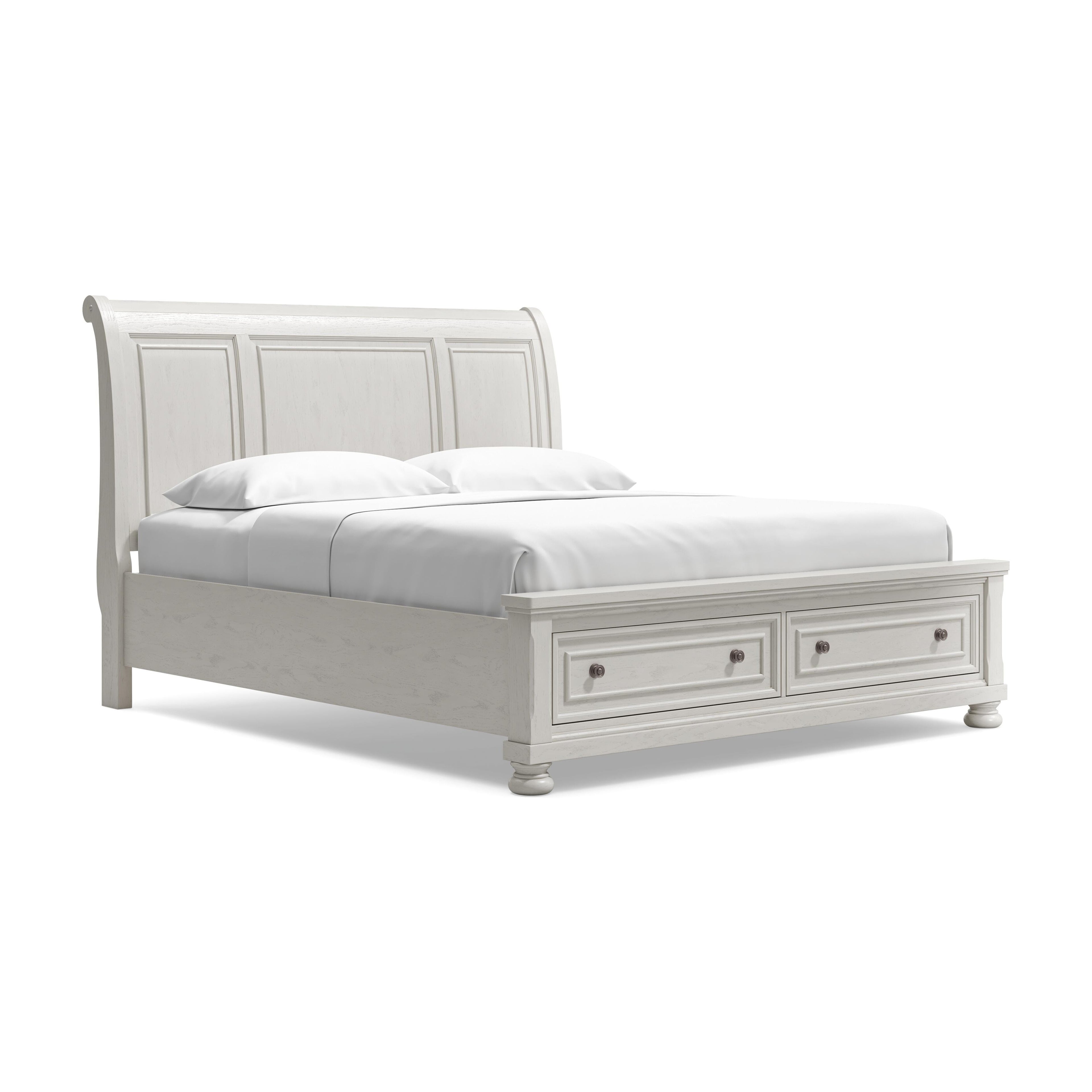 Robbinsdale California King Sleigh Bed with 2 Storage Drawers — detail 2