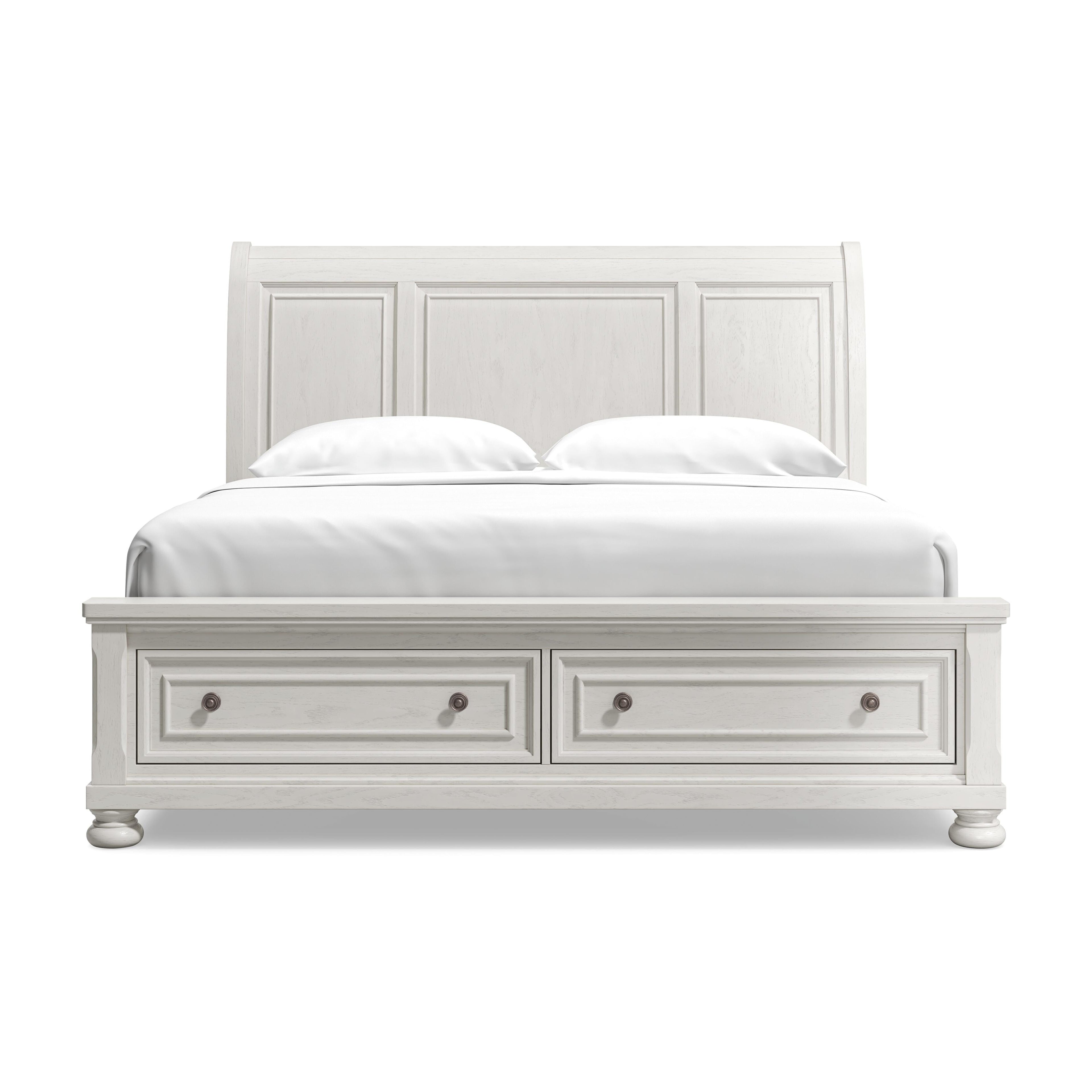 Robbinsdale California King Sleigh Bed with 2 Storage Drawers — main view