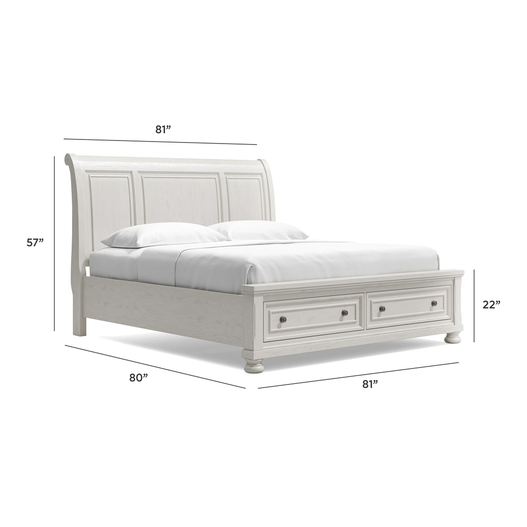 Robbinsdale King Sleigh Bed with 2 Storage Drawers — detail 8