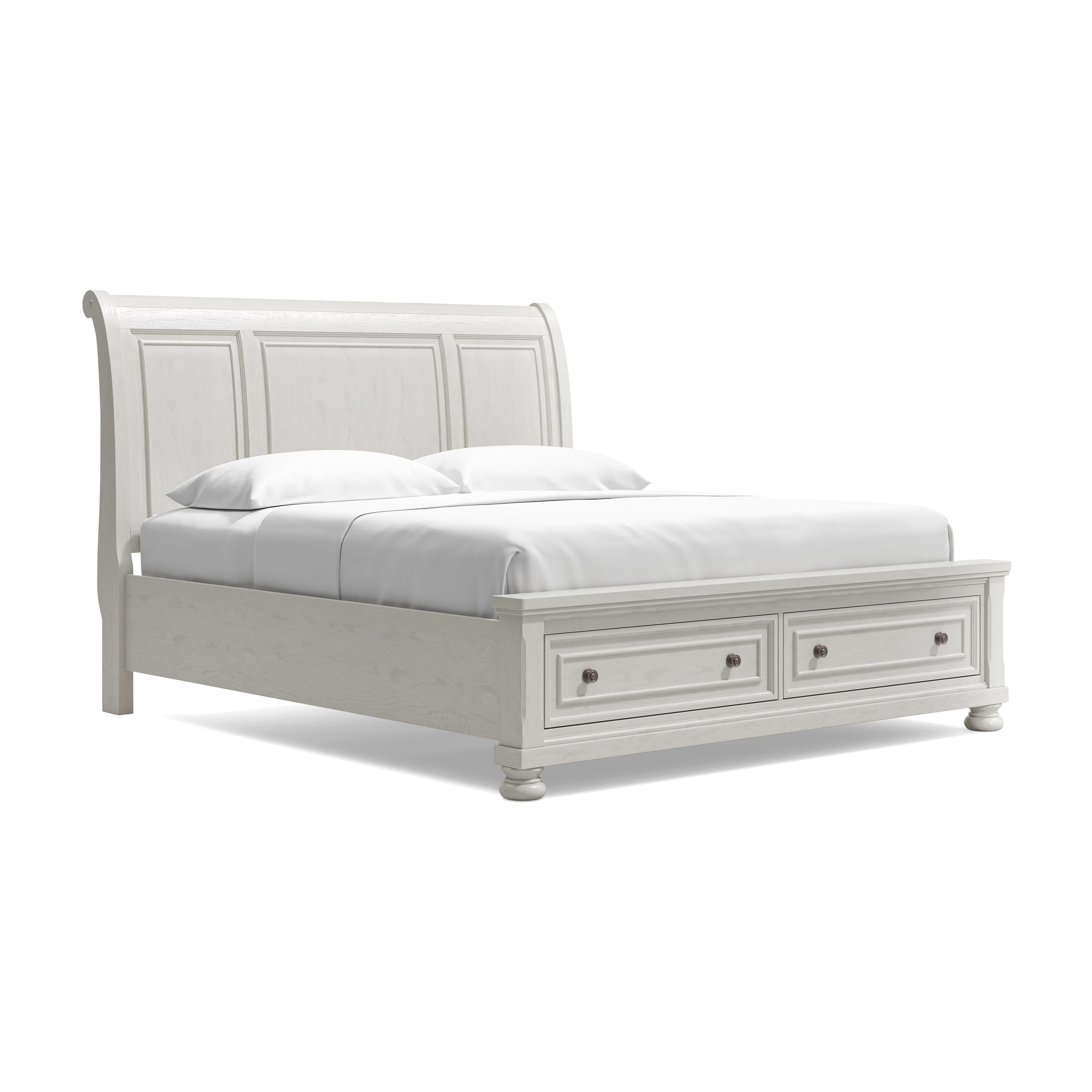 Robbinsdale King Sleigh Bed with 2 Storage Drawers — detail 3