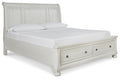 Robbinsdale King Sleigh Bed with 2 Storage Drawers — main view