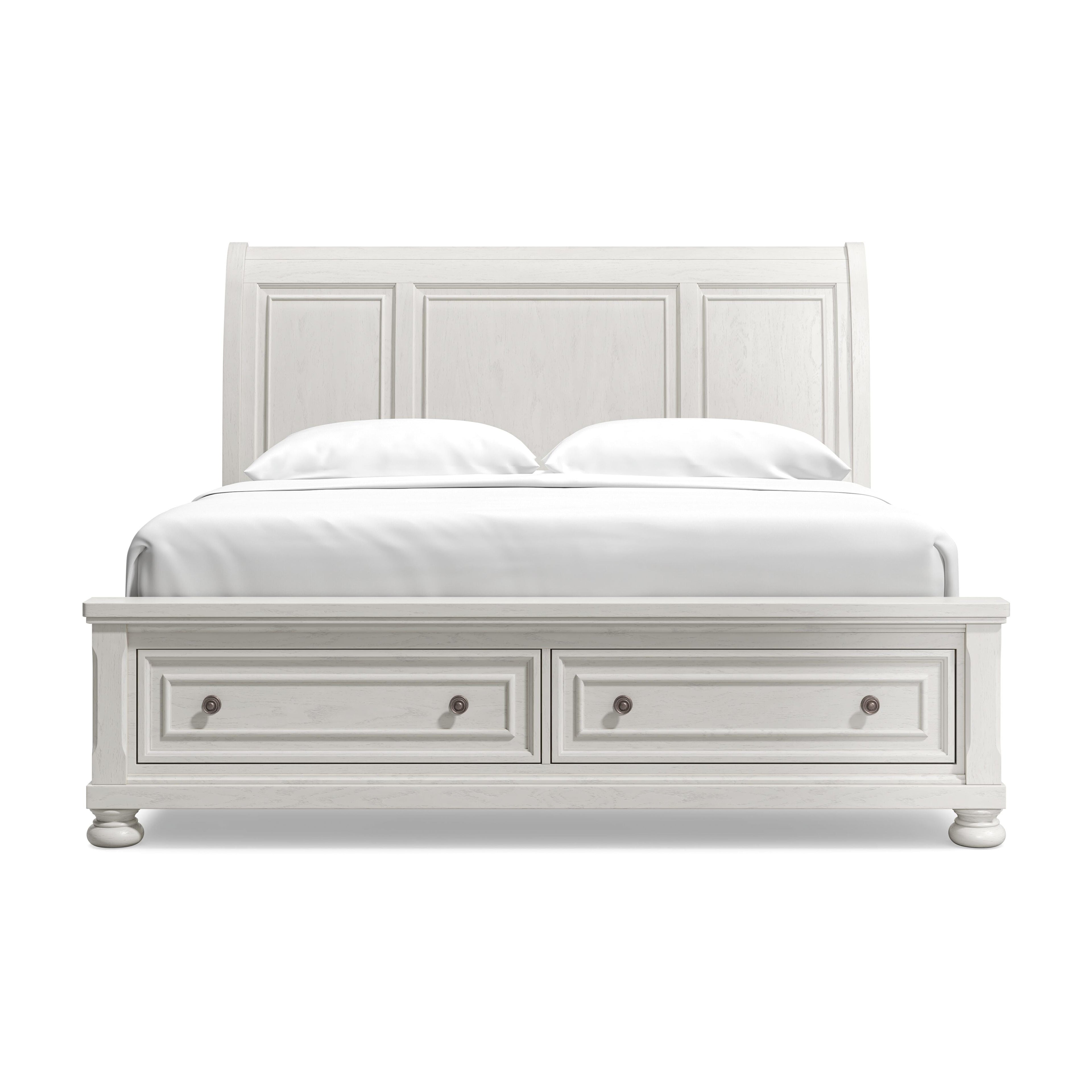 Robbinsdale King Sleigh Bed with 2 Storage Drawers — detail 2
