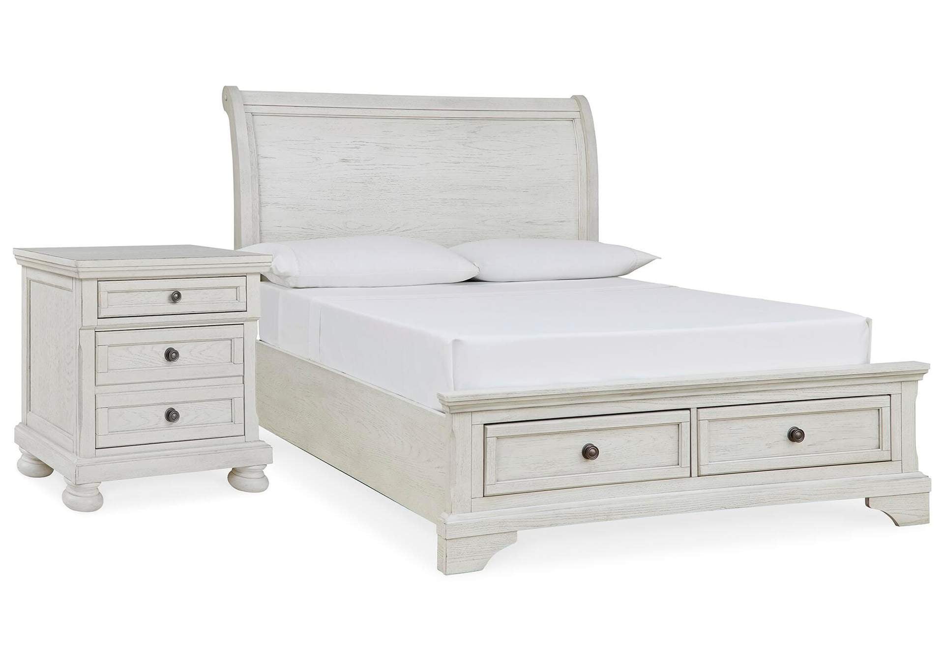 Robbinsdale Full Storage Bed and Nightstand