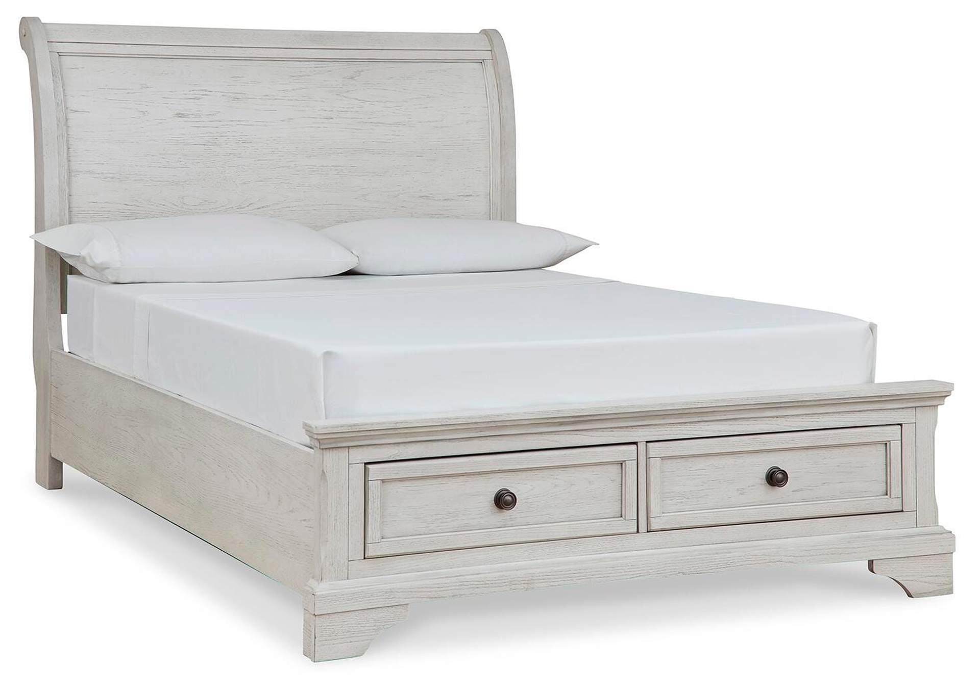 Robbinsdale Full Storage Bed and Nightstand angled view