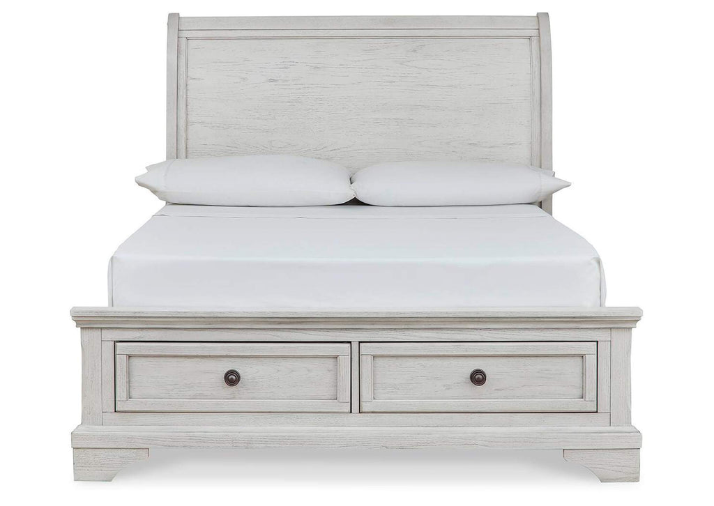 Robbinsdale Full Storage Bed and Nightstand front view