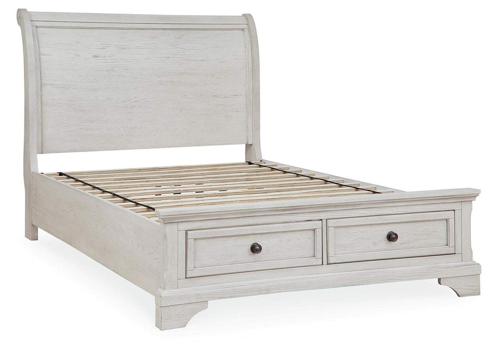 Robbinsdale Full Storage Bed and Nightstand angled view