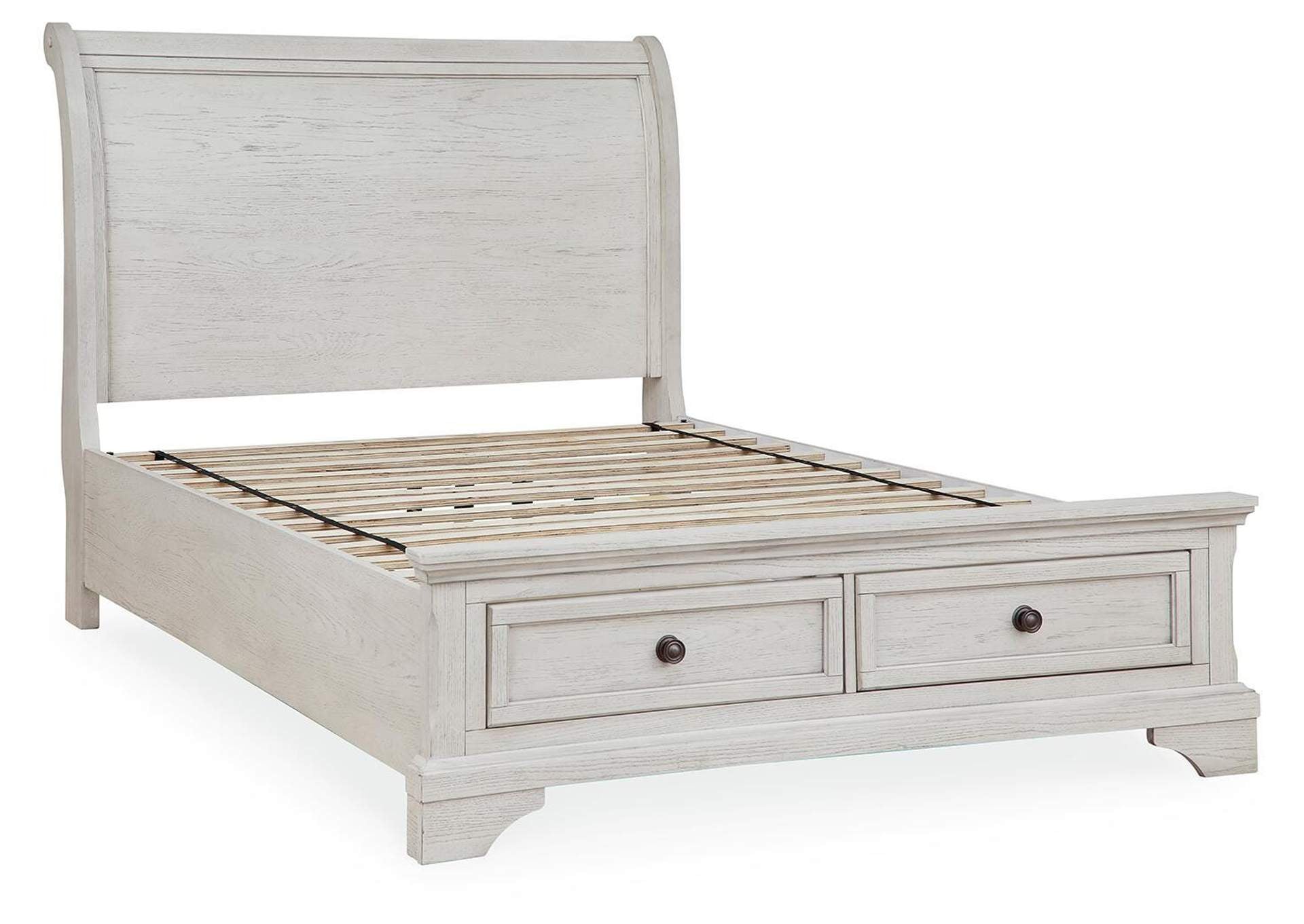 Robbinsdale Full Storage Bed and Nightstand angled view