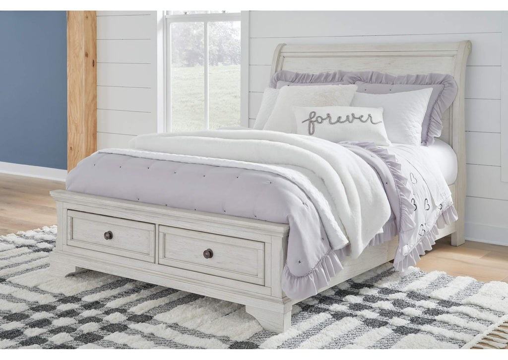 Robbinsdale Full Storage Bed and Nightstand