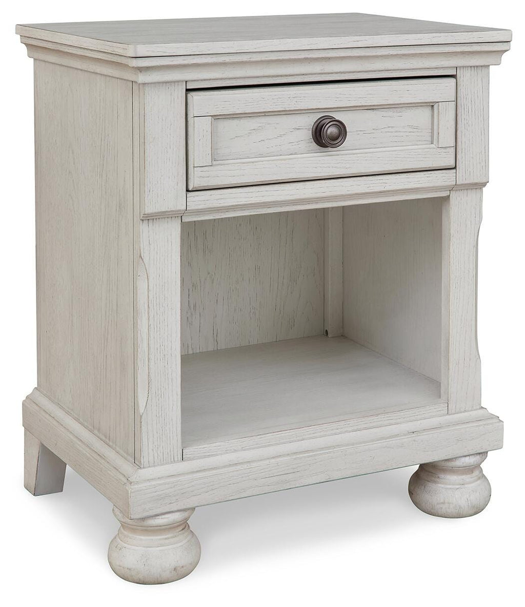 Robbinsdale Nightstand in Antique White, closed view