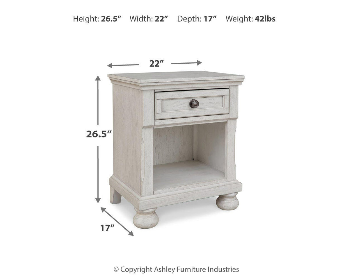 Robbinsdale Nightstand in Antique White, alternate view 8