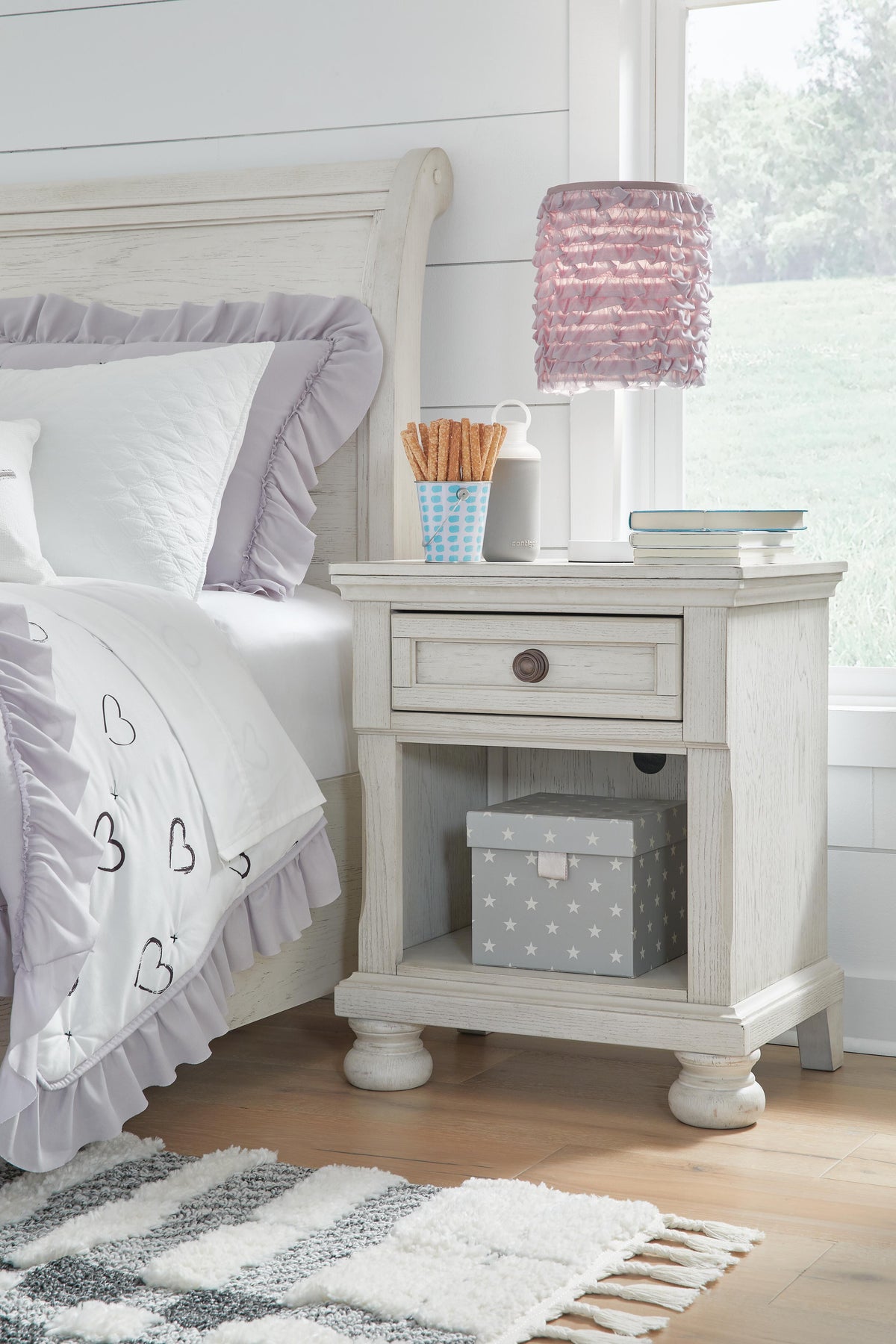 Robbinsdale Nightstand in Antique White, alternate view 3