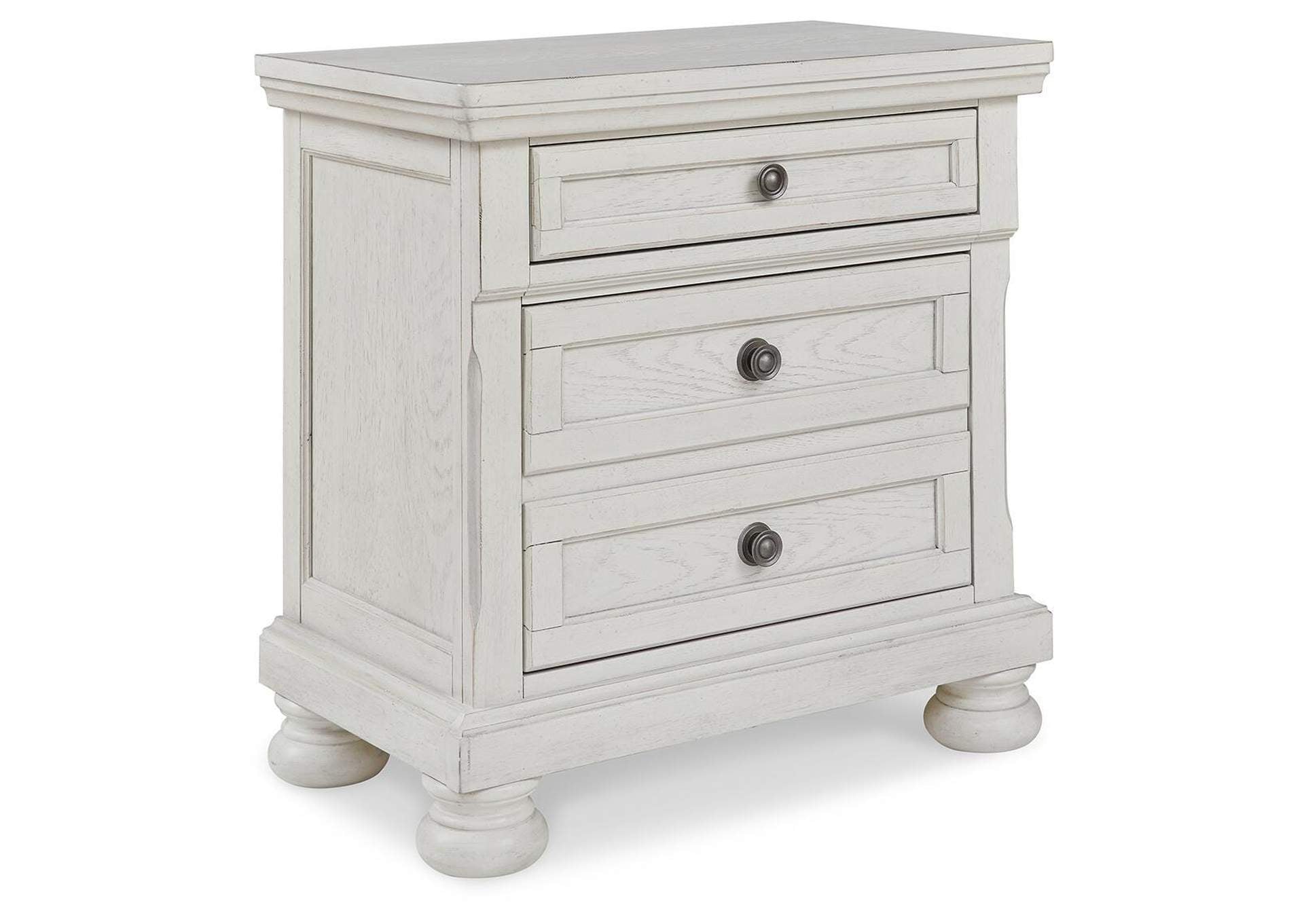 Robbinsdale King Panel Bed with Mirrored Dresser, Chest and Nightstand