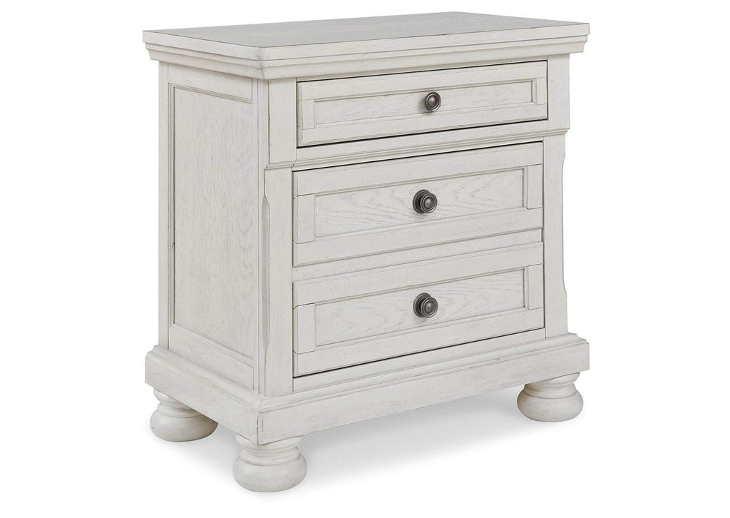 Robbinsdale California King Panel Bed with Mirrored Dresser and 2 Nightstands