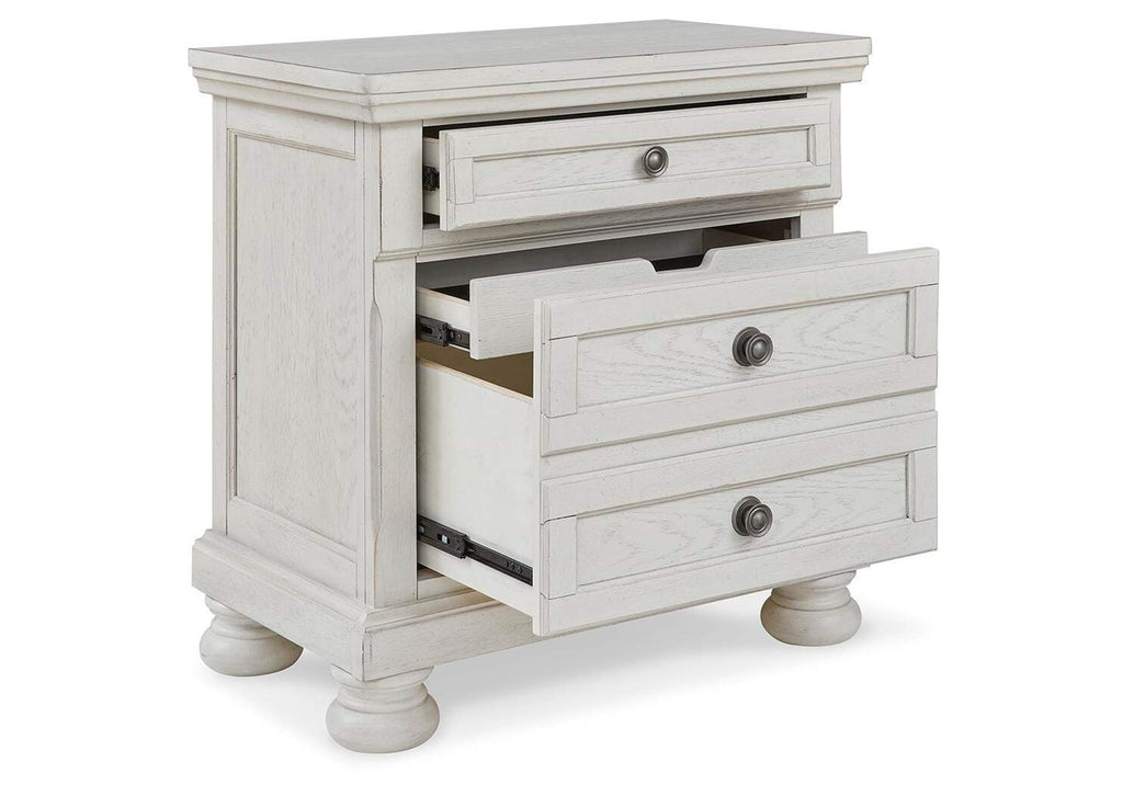 Robbinsdale Full Storage Bed and Nightstand angled view