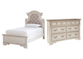 Realyn Twin Panel Bed with Dresser