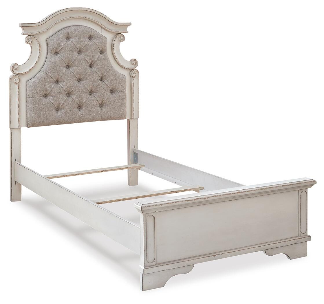 Realyn Twin Panel Bed in Chipped White, alternate view 8