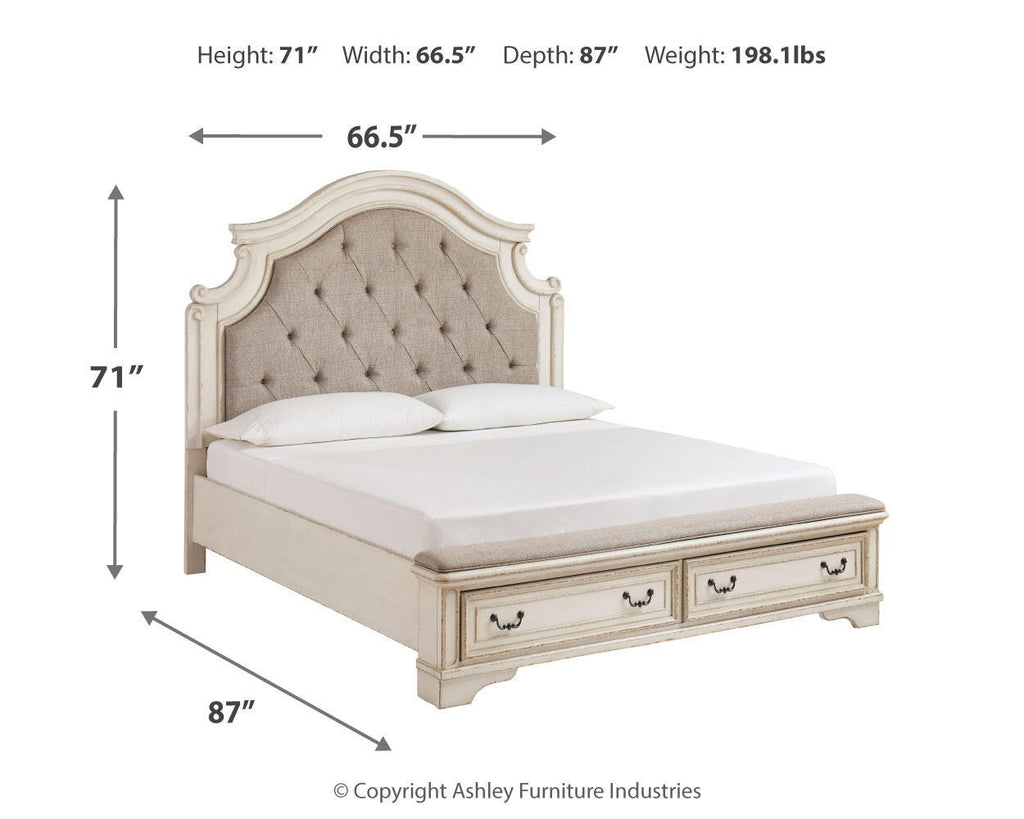 Realyn Queen Upholstered Storage Bed in Two-tone, alternate view 8