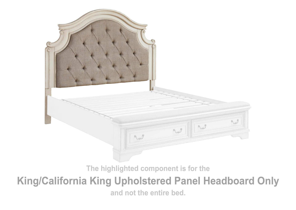 Realyn King Upholstered Panel Bed