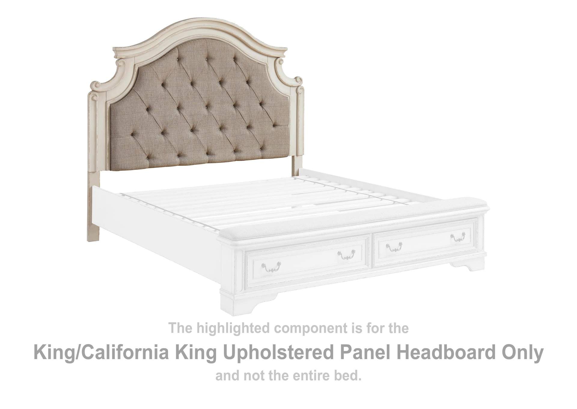 Realyn King Upholstered Panel Bed