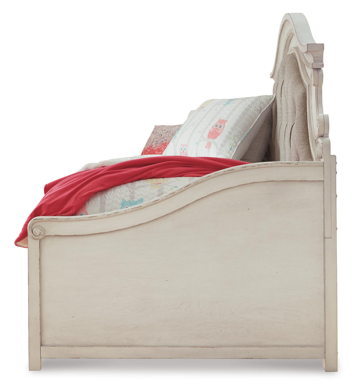 Realyn Twin Day Bed in Chipped White, side view