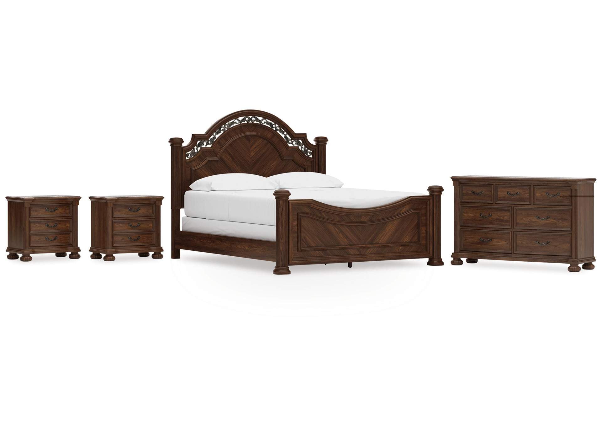 Lavinton California King Poster Bed, Dresser and 2 Nightstands