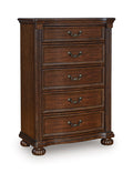 Lavinton Chest of Drawers in Brown, closed view