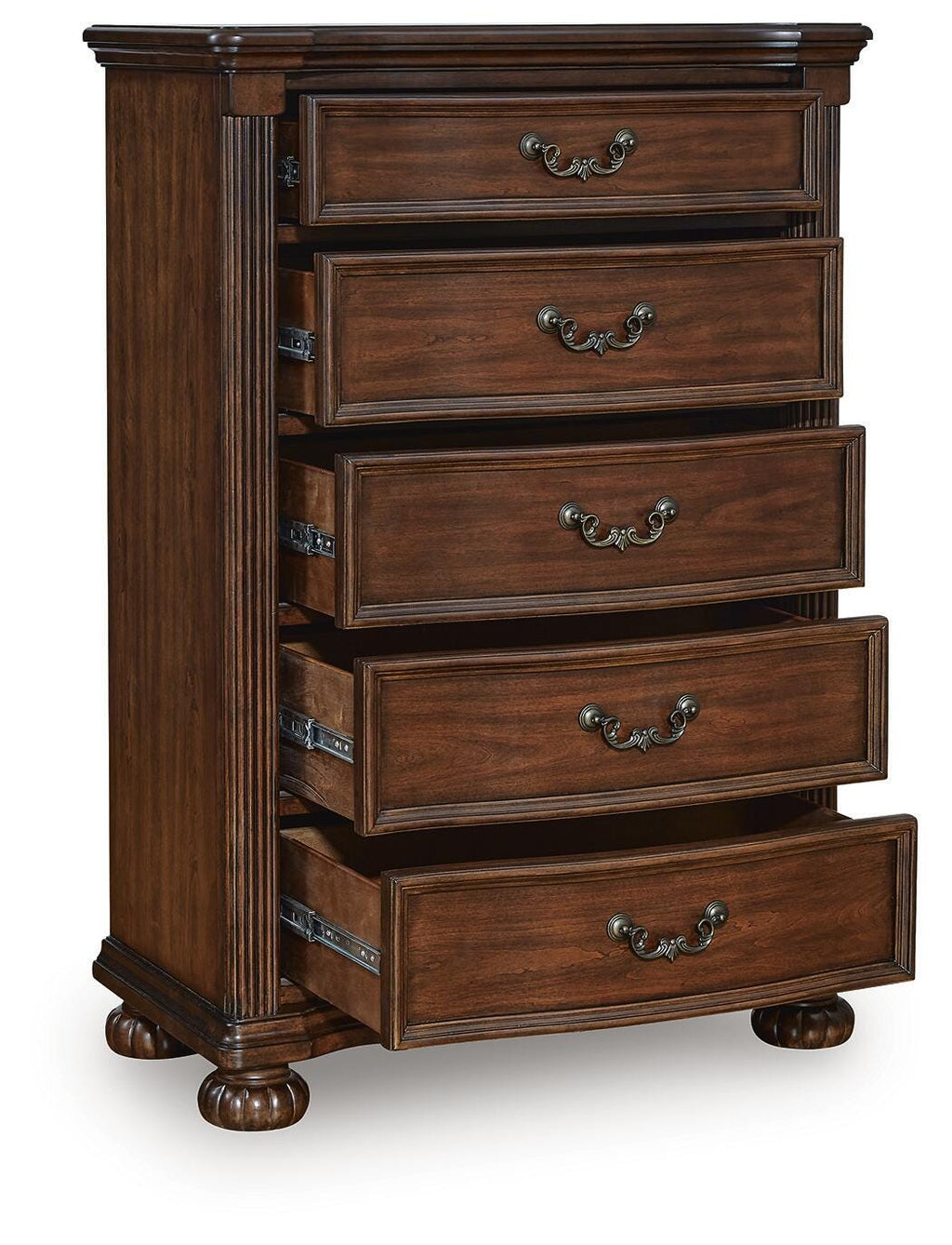 Lavinton Chest of Drawers in Brown, open view
